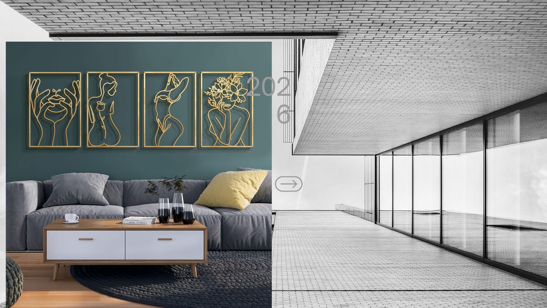 Set of 4 gold minimalist metal wall art pieces featuring abstract woman body line designs with modern 3D hollow style for living room, bedroom, bathroom, and office décor.